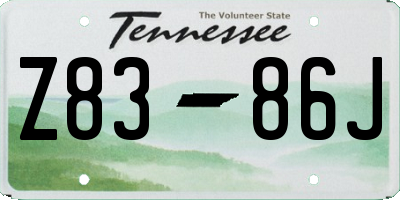 TN license plate Z8386J