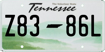 TN license plate Z8386L