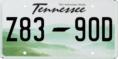 TN license plate Z8390D