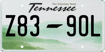 TN license plate Z8390L