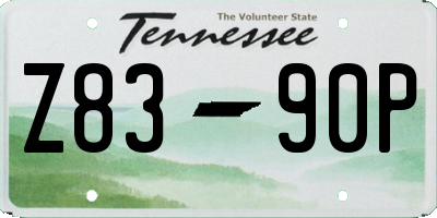 TN license plate Z8390P