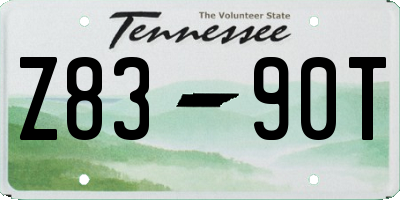 TN license plate Z8390T