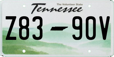TN license plate Z8390V