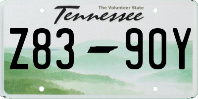 TN license plate Z8390Y
