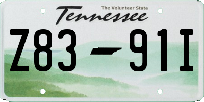 TN license plate Z8391I
