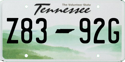TN license plate Z8392G