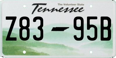 TN license plate Z8395B