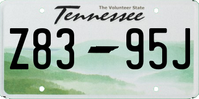 TN license plate Z8395J
