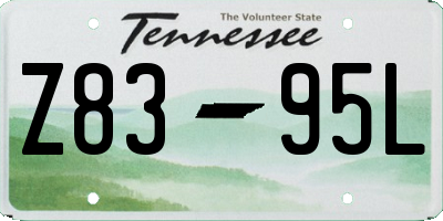 TN license plate Z8395L