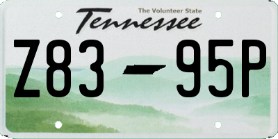 TN license plate Z8395P