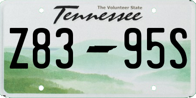 TN license plate Z8395S