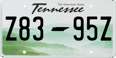 TN license plate Z8395Z