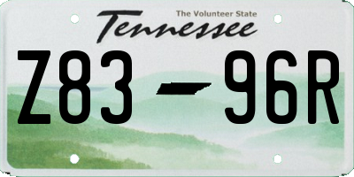 TN license plate Z8396R