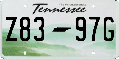 TN license plate Z8397G