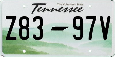 TN license plate Z8397V