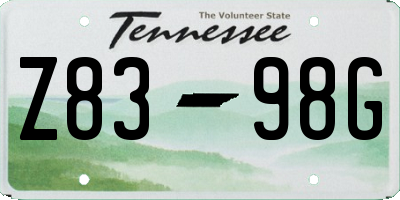 TN license plate Z8398G