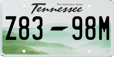 TN license plate Z8398M