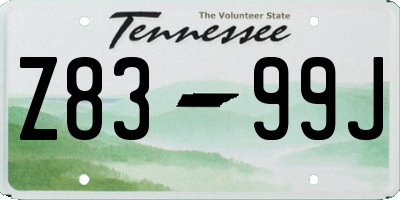 TN license plate Z8399J