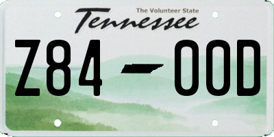 TN license plate Z8400D