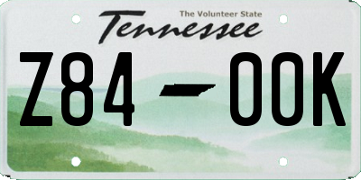 TN license plate Z8400K