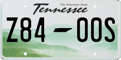 TN license plate Z8400S