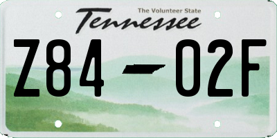 TN license plate Z8402F