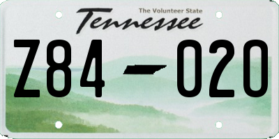 TN license plate Z8402O