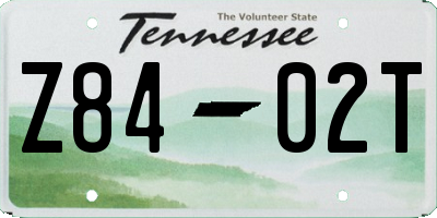 TN license plate Z8402T