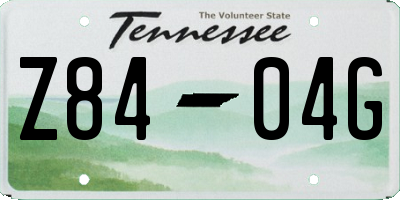 TN license plate Z8404G