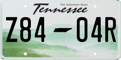 TN license plate Z8404R