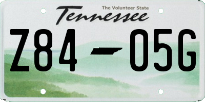 TN license plate Z8405G