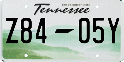 TN license plate Z8405Y