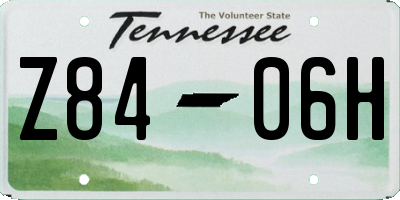 TN license plate Z8406H