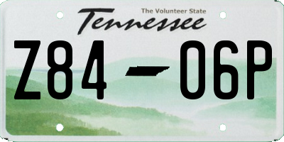 TN license plate Z8406P