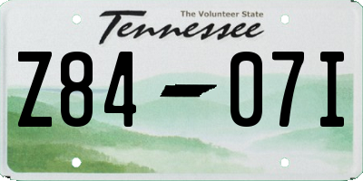 TN license plate Z8407I