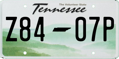 TN license plate Z8407P