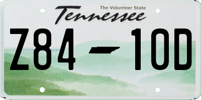 TN license plate Z8410D