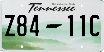 TN license plate Z8411C