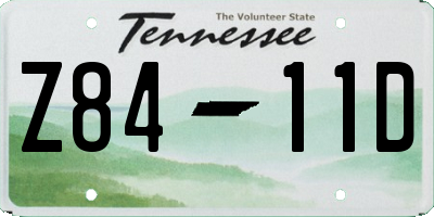 TN license plate Z8411D