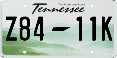 TN license plate Z8411K