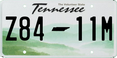 TN license plate Z8411M