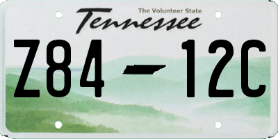 TN license plate Z8412C