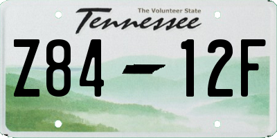 TN license plate Z8412F