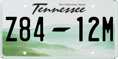 TN license plate Z8412M