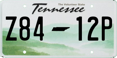 TN license plate Z8412P