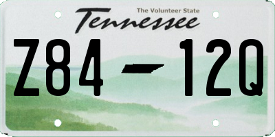 TN license plate Z8412Q