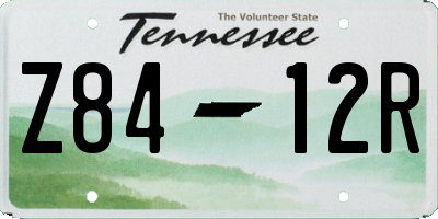 TN license plate Z8412R