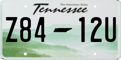 TN license plate Z8412U