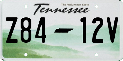 TN license plate Z8412V