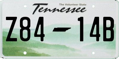 TN license plate Z8414B